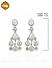 Premium 14k Rhodium-Plated AAA American Diamond White Chandbalis Earring