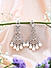 Premium 14k Rhodium-Plated AAA American Diamond   Pearls Chandbalis