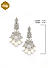 Premium 14k Rhodium-Plated AAA American Diamond   Pearls Chandbalis