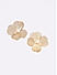 PartyWear Gold White Pearl Floral stud Earrings