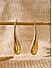 Gold Molten Long TearDrop Party Studs Earrings