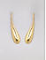 Gold Molten Long TearDrop Party Studs Earrings