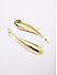 Gold Molten Long TearDrop Party Studs Earrings