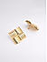 Gold  square Textured Party Studs Earrings