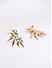 Mixed Metal PartyWear  Leaf Stud Earrings