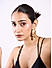 Party Wear Gold Molten Leaf Drop & Dangler Earrings