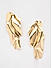 Party Wear Gold Molten Leaf Drop & Dangler Earrings