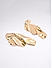 Party Wear Gold Molten Leaf Drop & Dangler Earrings