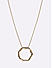 Gold Molten Circular Pendant Party Long Necklace