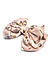 Toniq Pink Elegant Floral Printed Bow Barrette Hair Clips For Women
