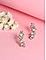 Stones Gold Plated Contemporary Stud Earring