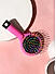 Pink Multicolor Paddle Hair Brush With Mirror