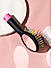 Black Multicolor Paddle Hair Brush With Mirror