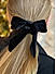 ToniQ Black Velvet Bow Hair Scrunchie For Women