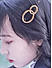 Toniq Gold Circle Metal Hair Clip/Hair Pins For Women And Girls