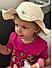 Beige Straw Pom Pom Hat for Kids
