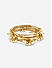 Set Of 2 Gold-Plated White Pearl Drops Bangles(2.8)