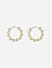 Mehendi Gold & White Kundan Hoop earrings for women