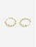 Mehendi Gold & White Kundan Hoop earrings for women