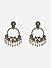 Women Oxidised silver Plated Bridal Drops Earrings