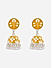 Women  Silver Plated Yellow Floral  Wedding Jhumkas earrings