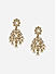 Gold Plated Kundan White Pearl Drop Earrings