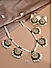 Women Green Kundan Pearl Choker Necklace & Earrings Set