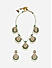 Women Green Kundan Pearl Choker Necklace & Earrings Set