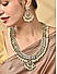 Women White Pearl Statement Bridal Necklace & Earrings Set