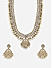 Women White Pearl Statement Bridal Necklace & Earrings Set