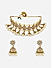 Women White Pearl Bridal Choker Necklace & Earrings Set