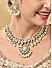 Women White & Gold Pearl Wedding Kundan Choker Necklace & Earrings Set