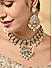 Women Gold  Pearl Wedding Choker Necklace & Earrings Set