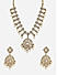 Women Gold  Pearl Wedding Choker Necklace & Earrings Set