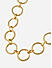 Women Gold Plated Circular Link Minimal Choker Necklace