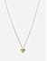 Women Gold Casual Heart Minimal Charm Necklace