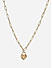 Women Gold Casual Heart Lock Minimal Charm Link Necklace