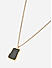 Women Gold Casual Black Stone Studded Minimal Pendant Necklace