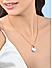 Women Gold Casual White Pearl Minimal Charm Necklace