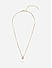 Women Gold Casual White Pearl Minimal Charm Necklace