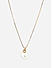 Women Gold Casual White Pearl Minimal Charm Necklace