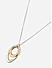 Women Silver Plated Oval Pendant Minimal Charm Necklace