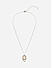 Women Silver Plated Oval Pendant Minimal Charm Necklace