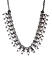 Women Silver-Toned Oxidised Ball Spike Necklace