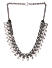 Women Silver-Toned Oxidised Leaft Necklace