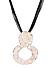 Rose Gold and Black Multistranded Necklace For Women