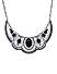 Oxidised Silver and Black Stone Studded Necklace For Women