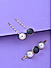 Toniq Casual Gold Plated Black and White Color Stone Studded  Hair Pins Set of 3 For Women 