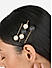 Toniq Casual Gold Plated Black and White Color Stone Studded  Hair Pins Set of 3 For Women 