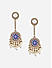 Gold -Toned Multicolor Circular Mandala  With Pearls Drop & Dangler Earrings